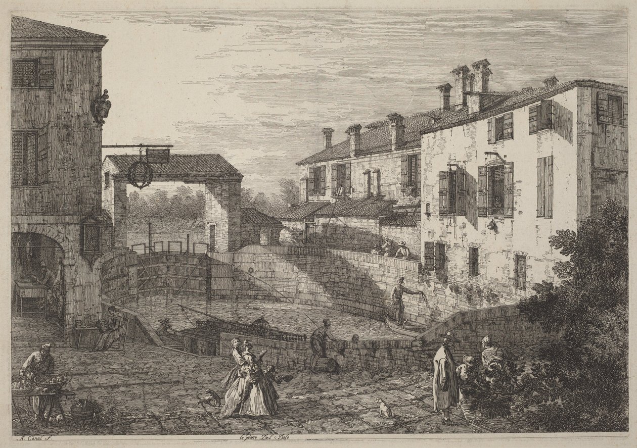De Poorten van Dolo door Canaletto