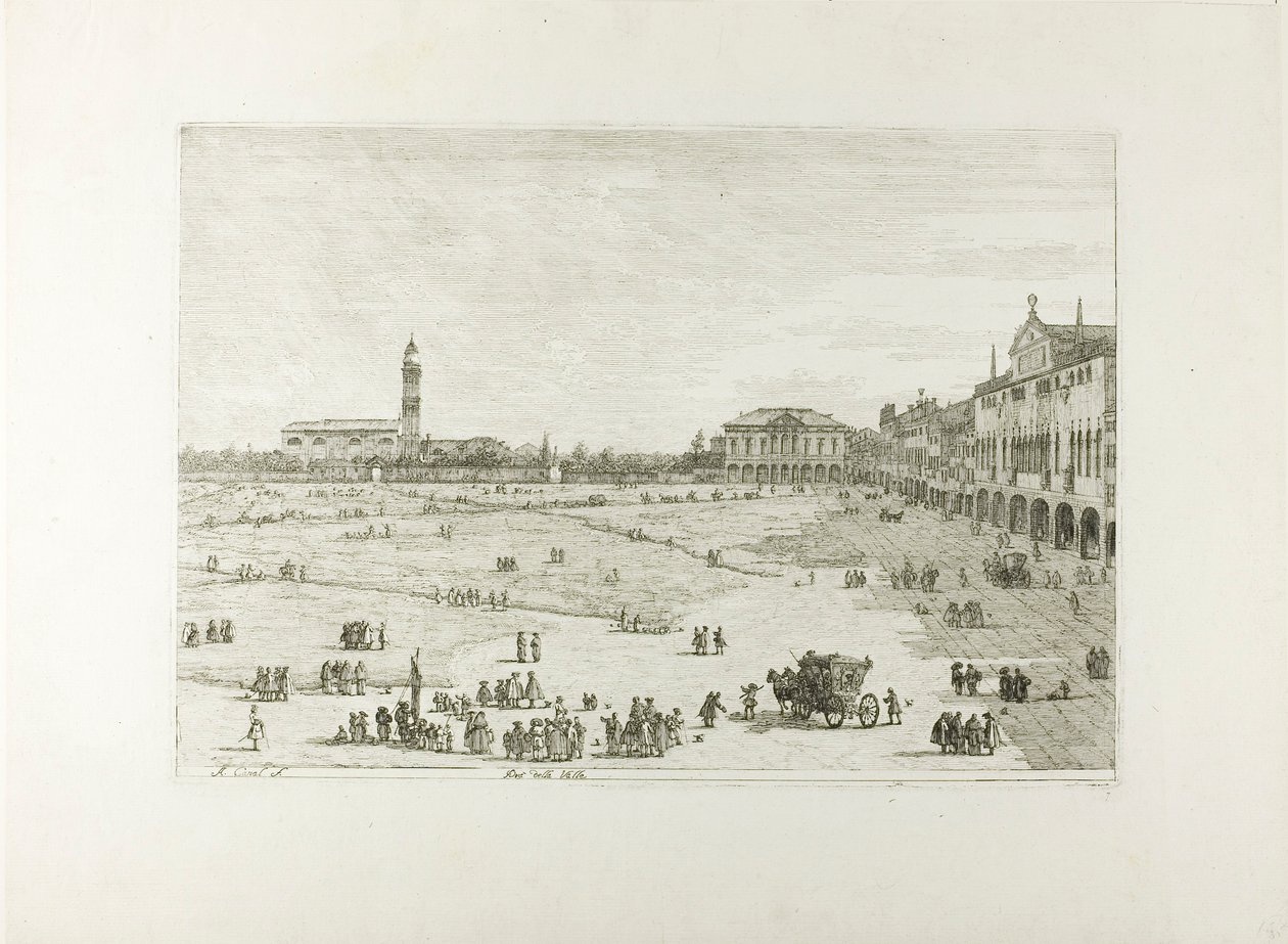 Prà della Valle, uit Vedute door Canaletto