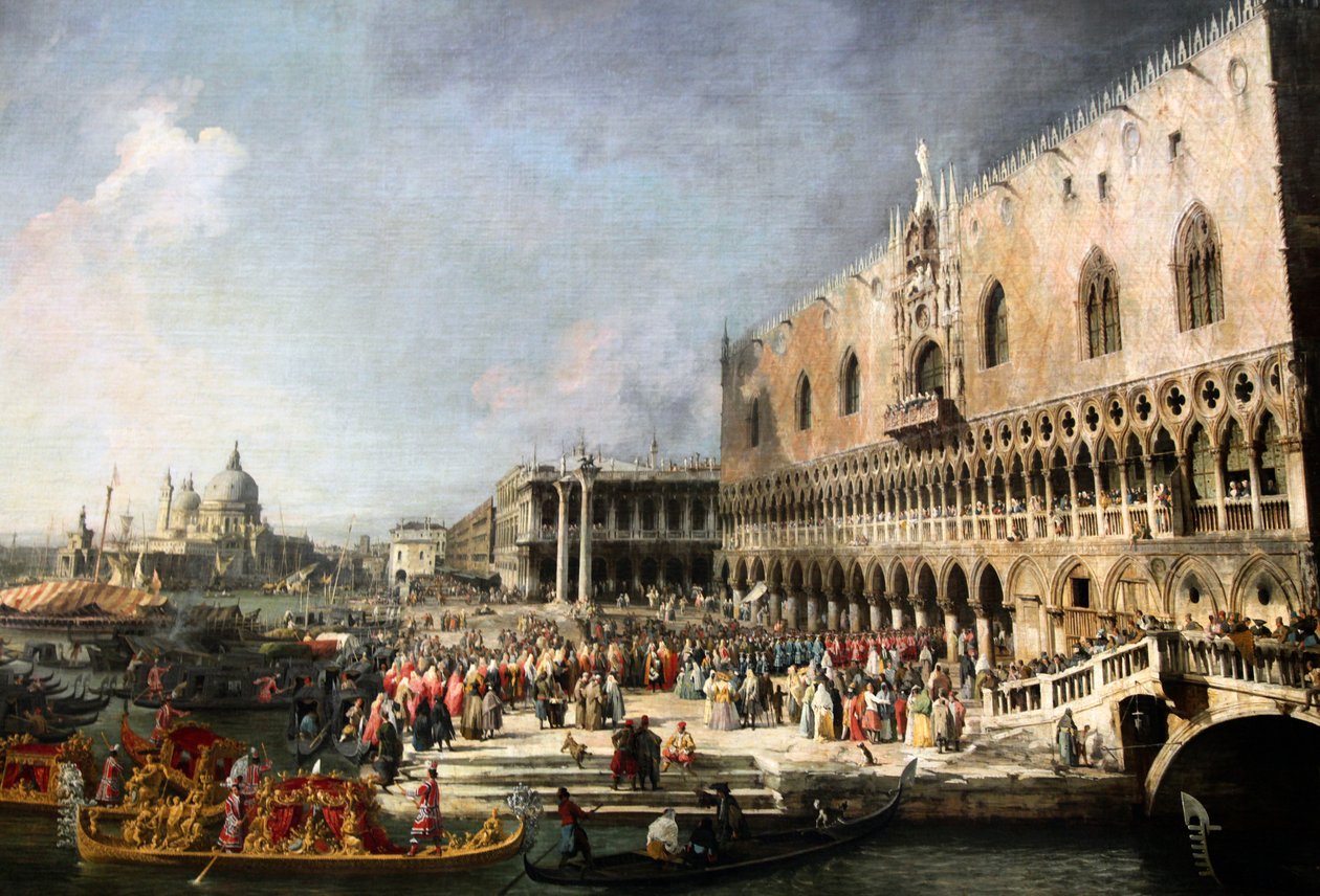 Ontvangst van de Franse ambassadeur in Venetië door Canaletto