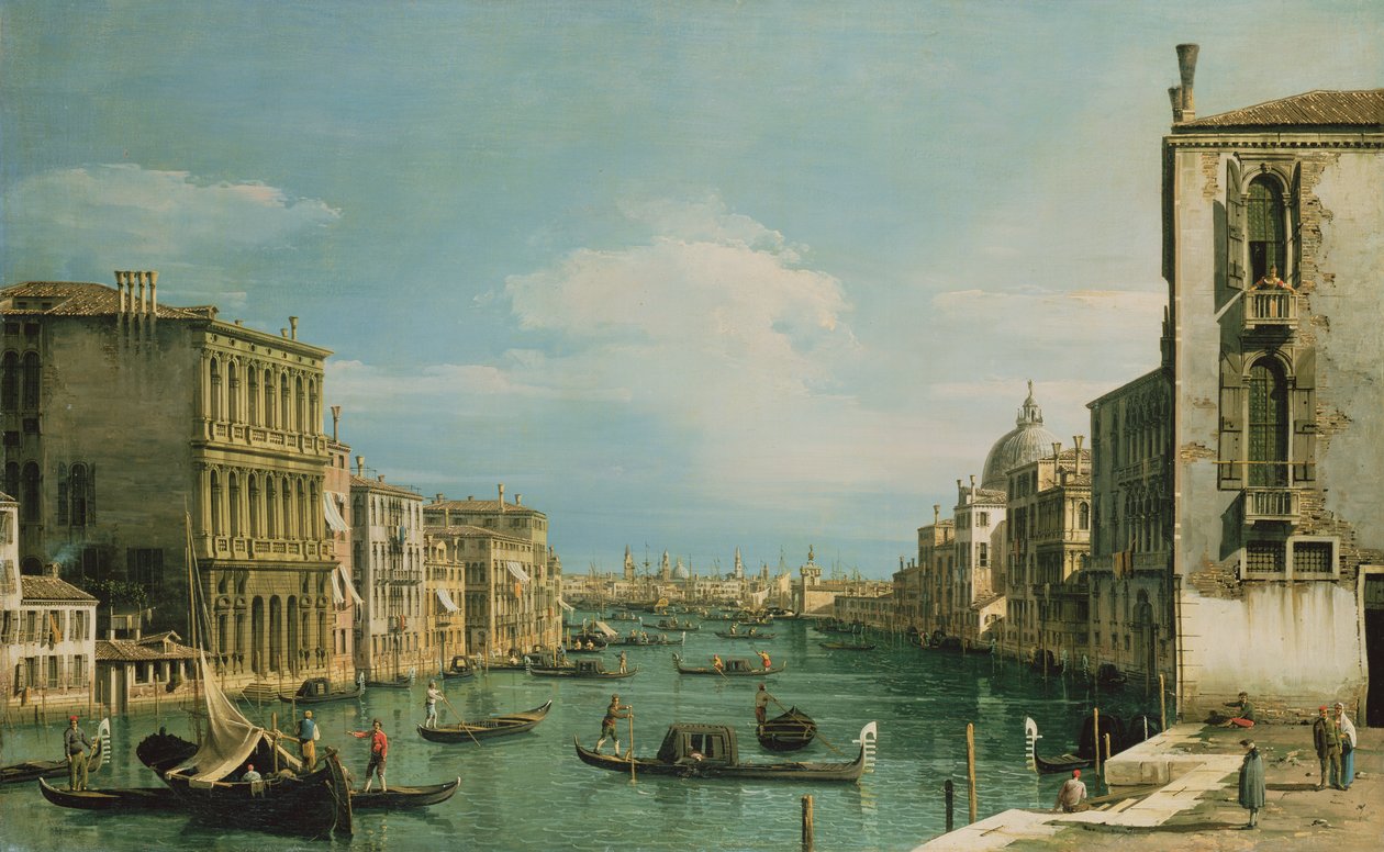Het Grote Kanaal Venetië kijkend naar het oosten vanaf het Campo di San Vio door Giovanni Antonio Canal