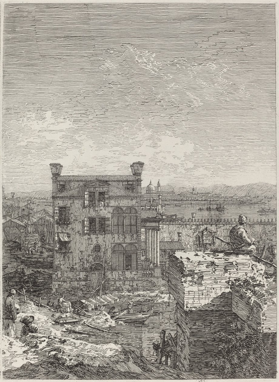 Het Huis met het Peristyle [rechts], 1741 door Canaletto