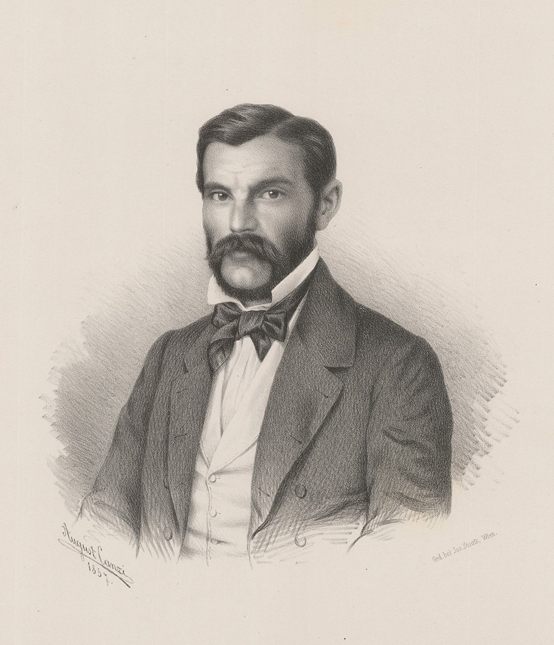 Portret van László Thenke door Canzi Ágost Elek