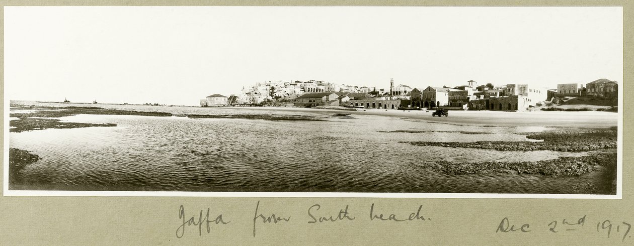 Jaffa vanaf South Beach, 2 december 1917 door Capt. Arthur Rhodes