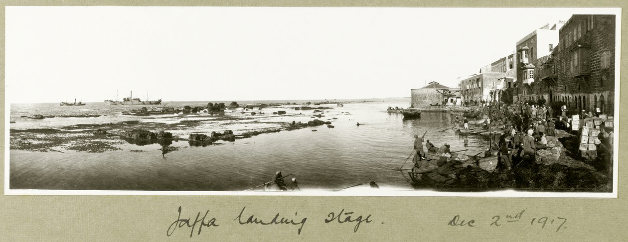Aanlegsteiger van Jaffa, 2 december 1917 door Capt. Arthur Rhodes