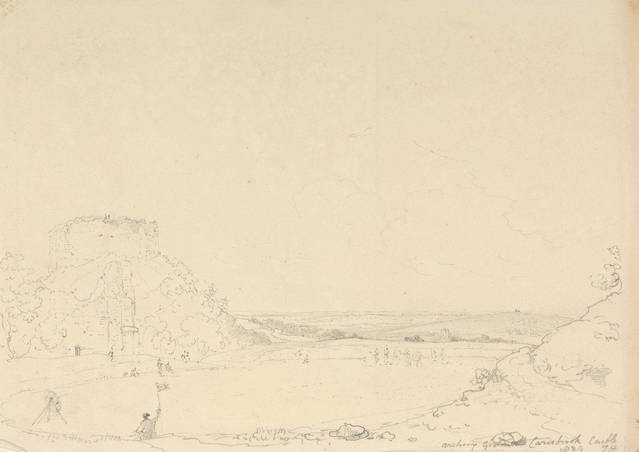 Boogschietterrein, Carisbrooke, Isle of Wight door Capt. Thomas Hastings