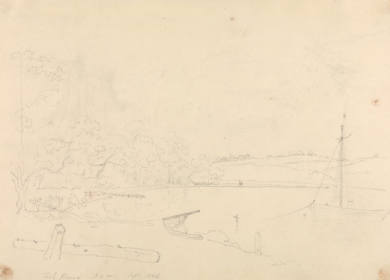 Fish House, Isle of Wight, september 1826 door Capt. Thomas Hastings
