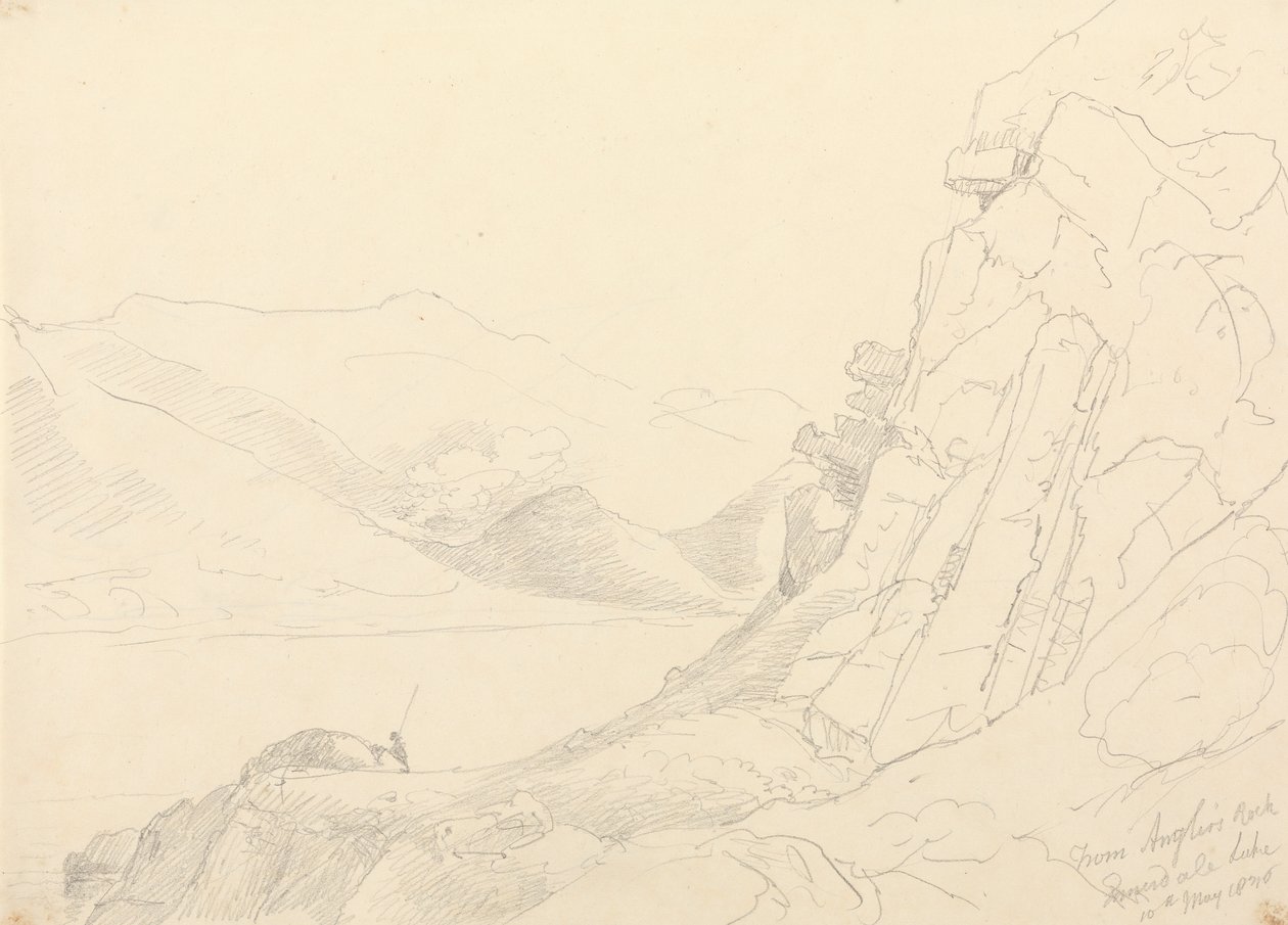Vanaf Anglers Rock, Ennerdale Lake, 10 mei 1836 door Capt. Thomas Hastings