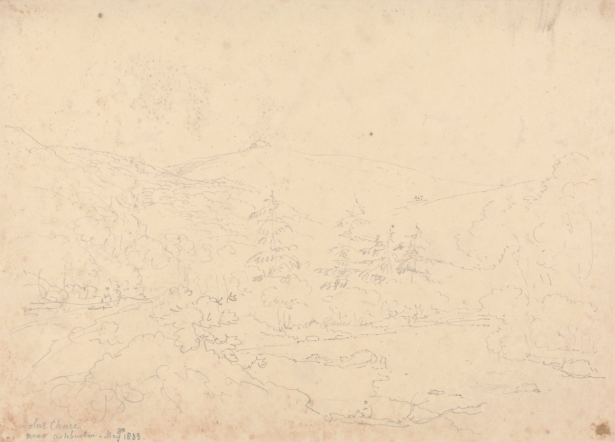 Holne Chase bij Ashburton, 30 Mei 1833 door Capt. Thomas Hastings