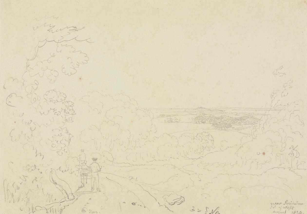Nabij Swainstone, Isle of Wight, augustus 1829 door Capt. Thomas Hastings