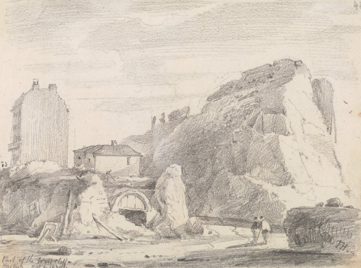 Deel van de West Cliff, Hastings, 8 oktober 1820 door Capt. Thomas Hastings