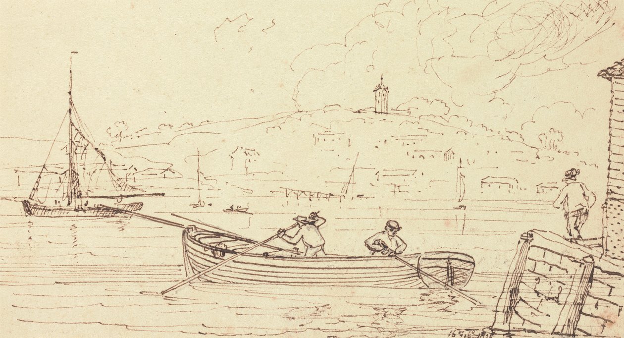 Schets van schippers, West Cowes, 16 februari 1826 door Capt. Thomas Hastings