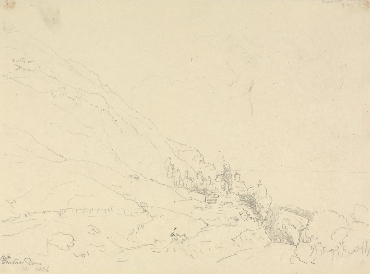 Ventnor Down, 19 augustus 1826 door Capt. Thomas Hastings