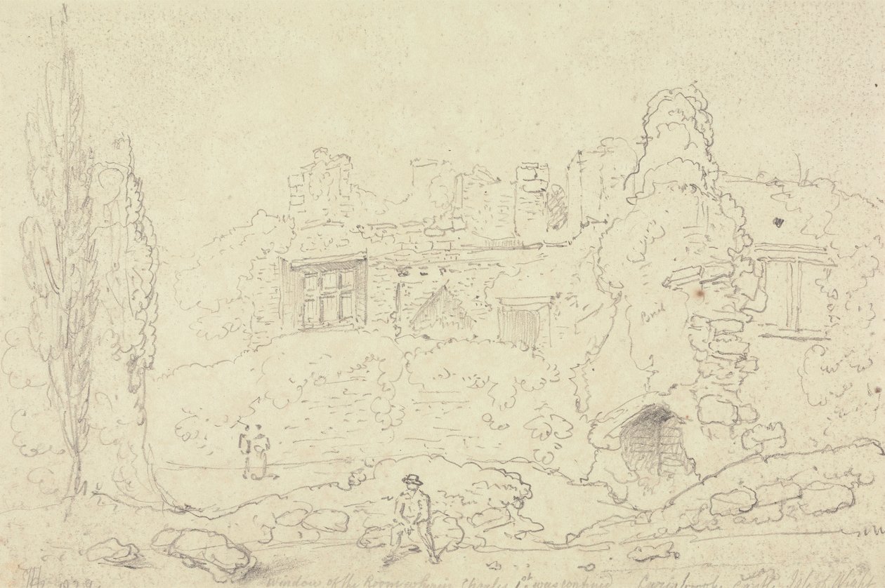 Raam van de kamer waar Karel I werd vastgehouden, Carisbrooke Castle door Capt. Thomas Hastings