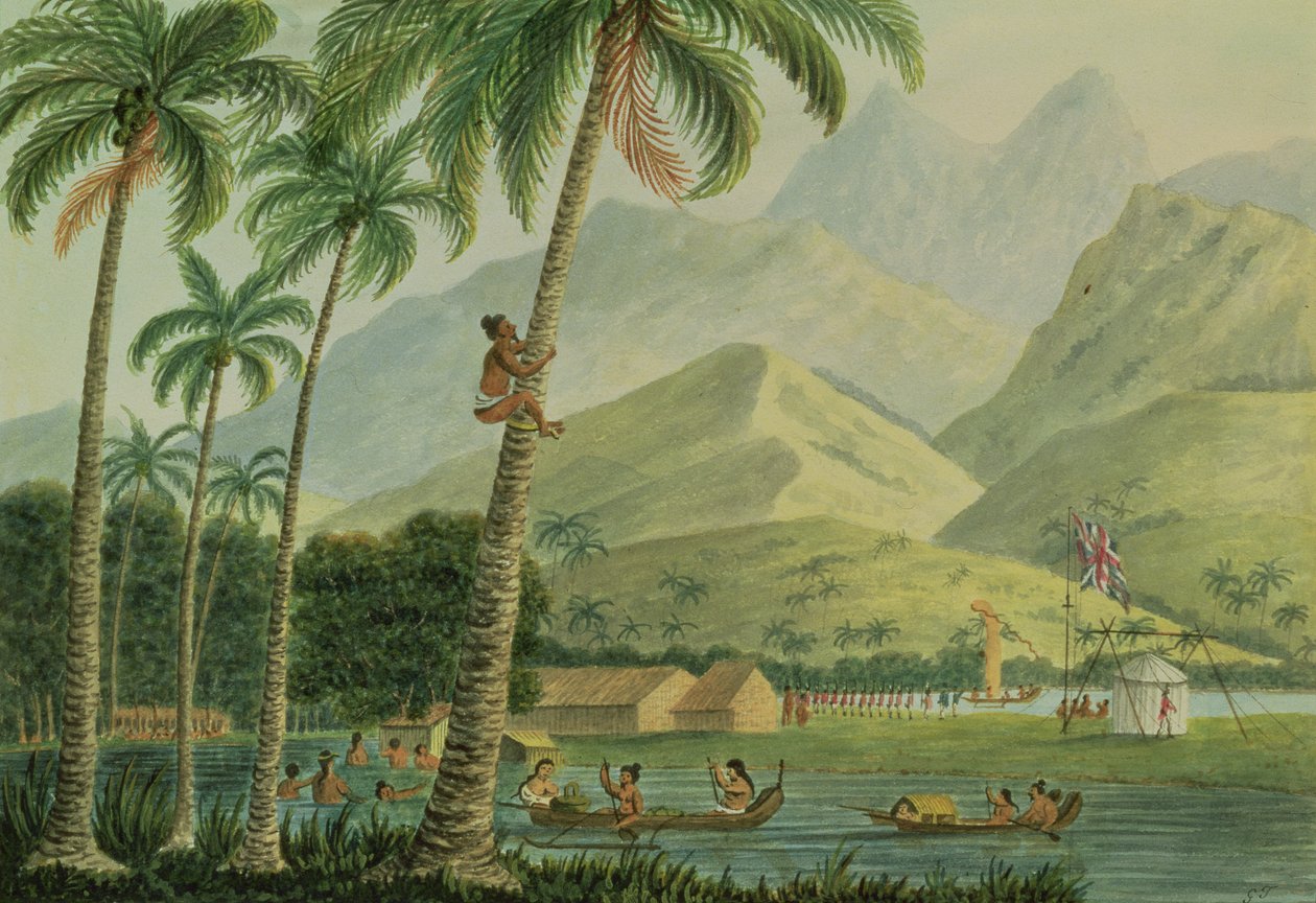Het observatorium, Point Venus, Otahytey, 1792 door Captain George Tobin