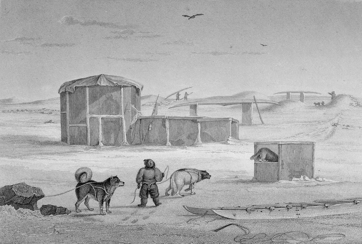 Eskimohuis, gebouwd van ijs, Igloolik, 1822, uit 