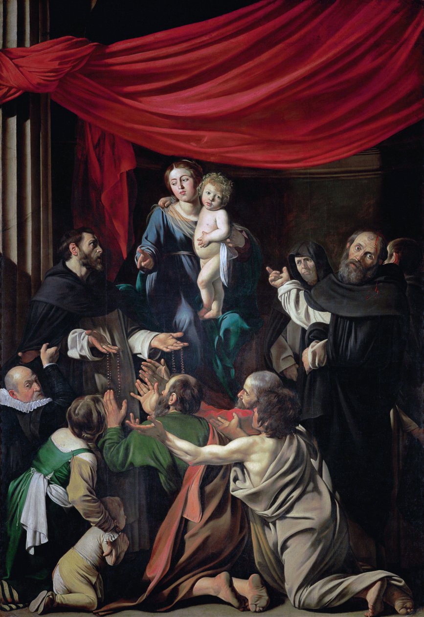 Madonna van de Rozenkrans door Caravaggio