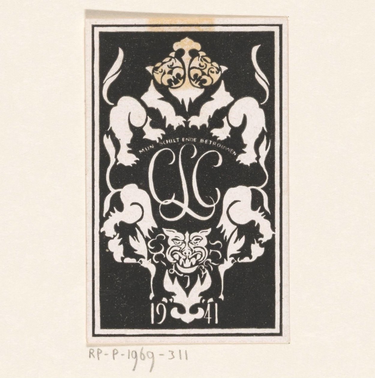 Ex libris van Carel Lion Cachet door Carel Adolph Lion Cachet