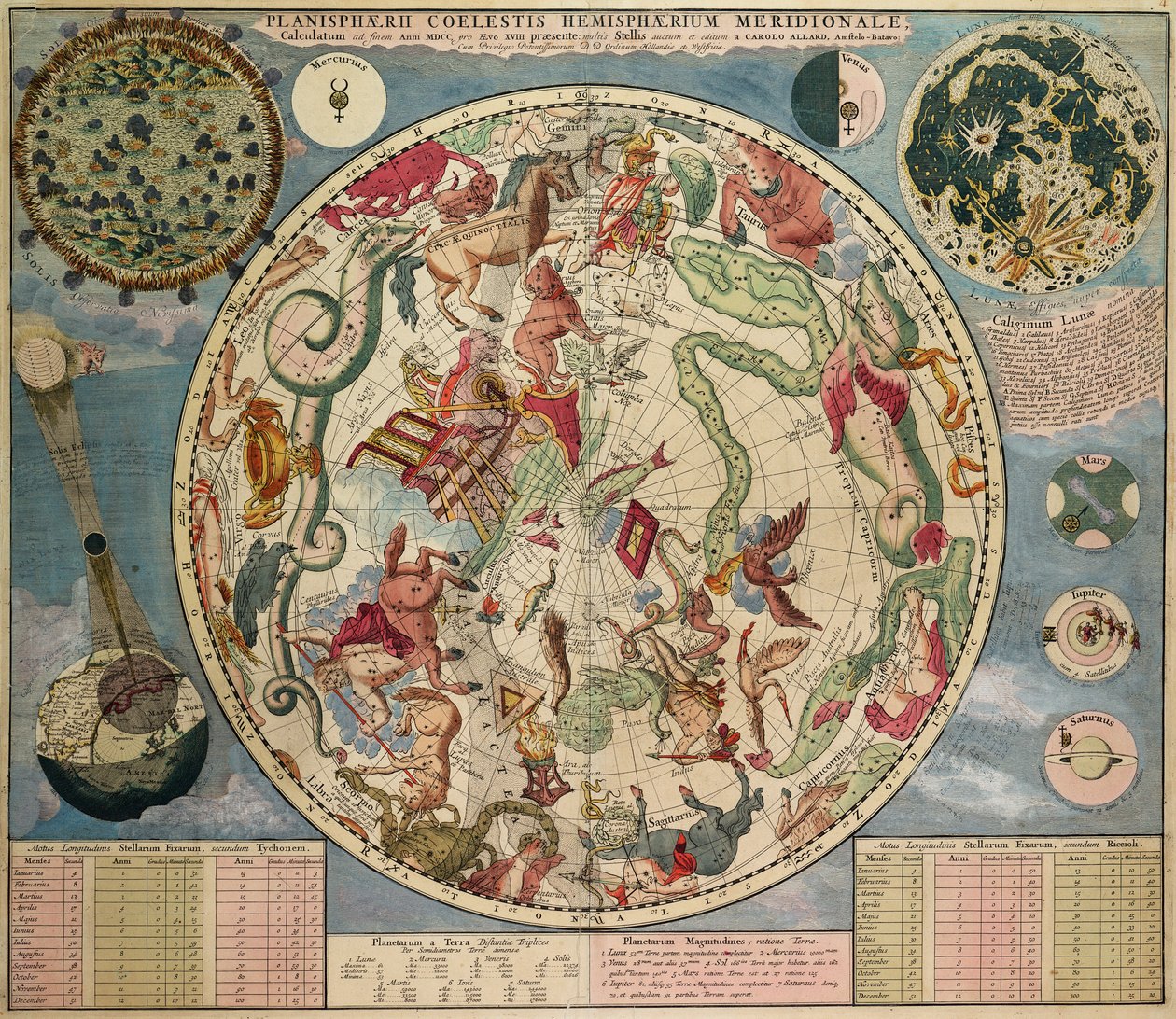 Planesphaeri Coelestis Hemisphaerium Meridionale door Carel Allard