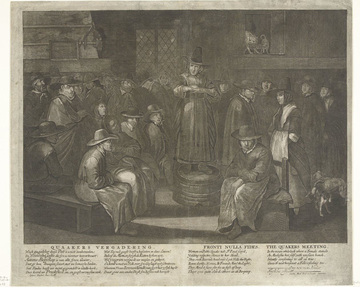 Quaakersvergadering door Carel Allard