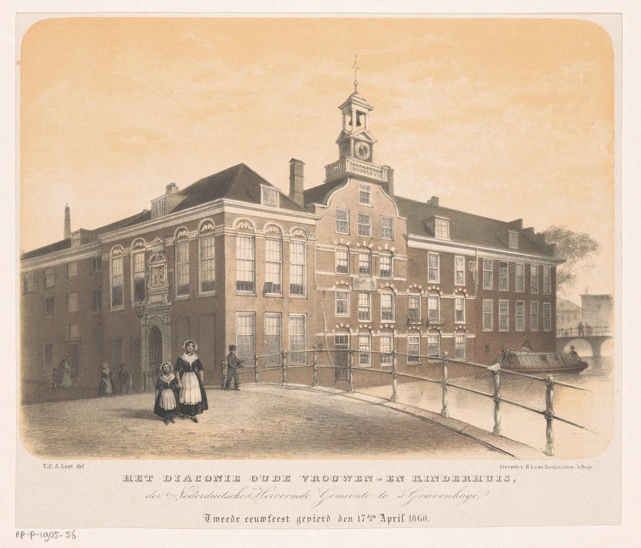 Diakonie oude vrouwen- en kinderhuis in Den Haag door Carel Christiaan Antony Last