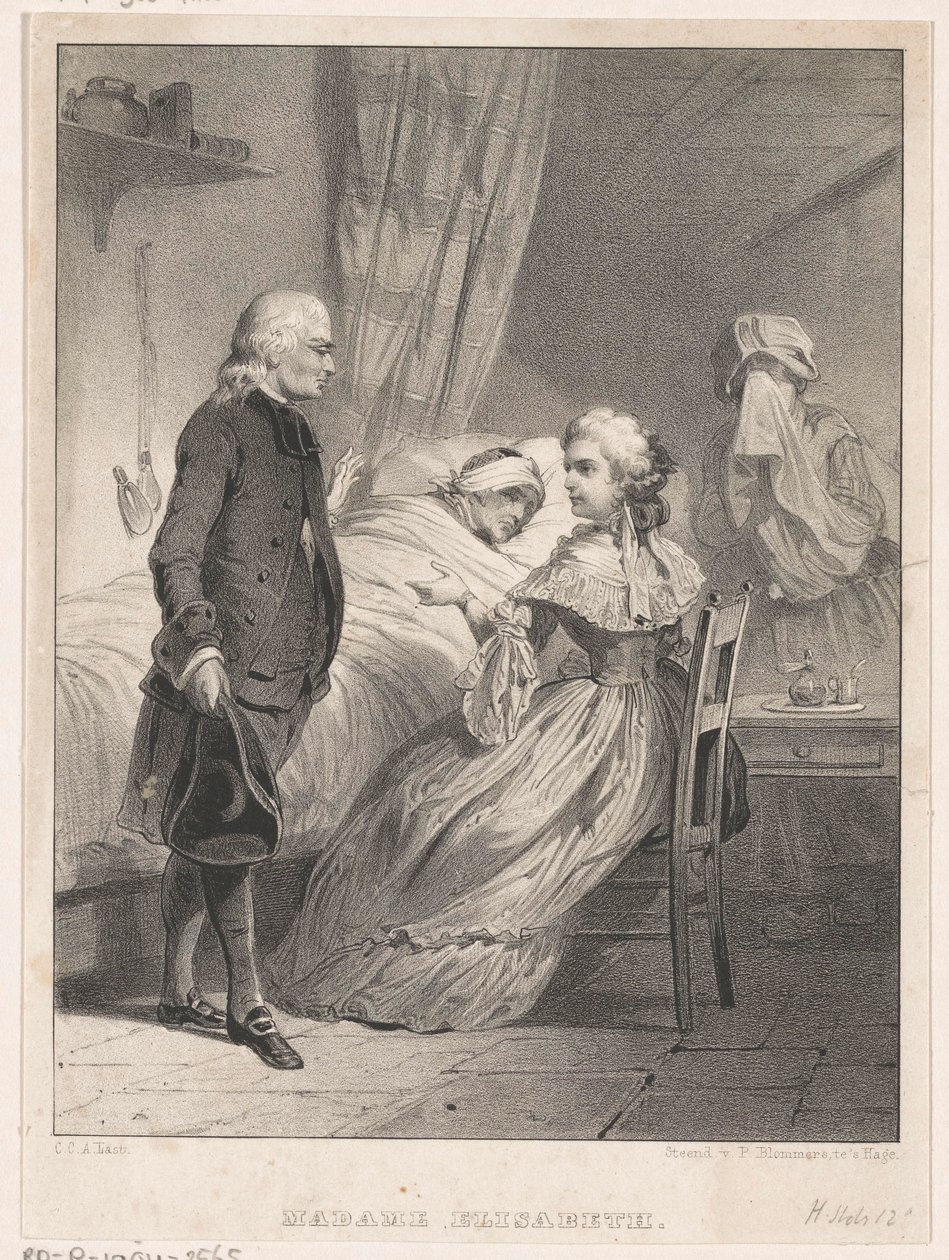 Elisabeth van Frankrijk aan het bed van een zieke door Carel Christiaan Antony Last