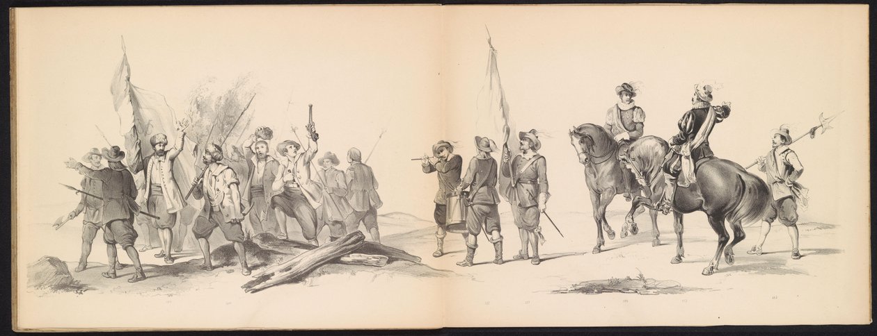 Maskerade van de Leidse studenten, 1850 (plaat 12) door Carel Christiaan Antony Last
