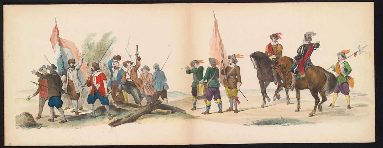 Maskerade van de Leidse studenten, 1850 (plaat 12) door Carel Christiaan Antony Last