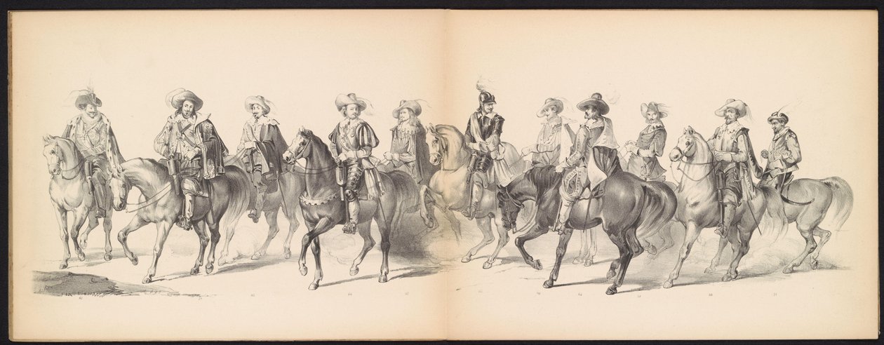 Maskerade van de Leidse studenten, 1850 (plaat 7) door Carel Christiaan Antony Last