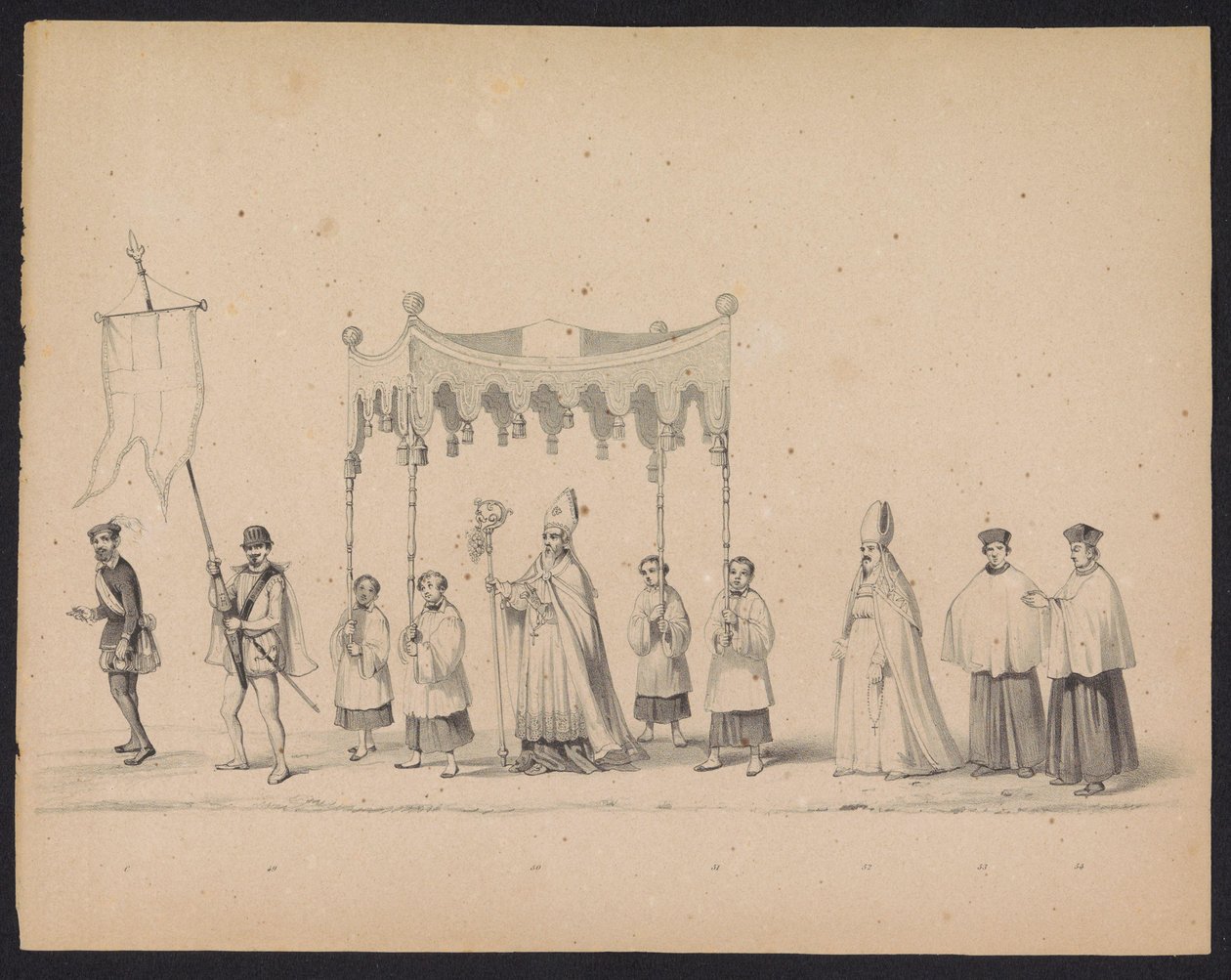 Maskerade van de Utrechtse studenten, 1846 (plaat 10) door Carel Christiaan Antony Last