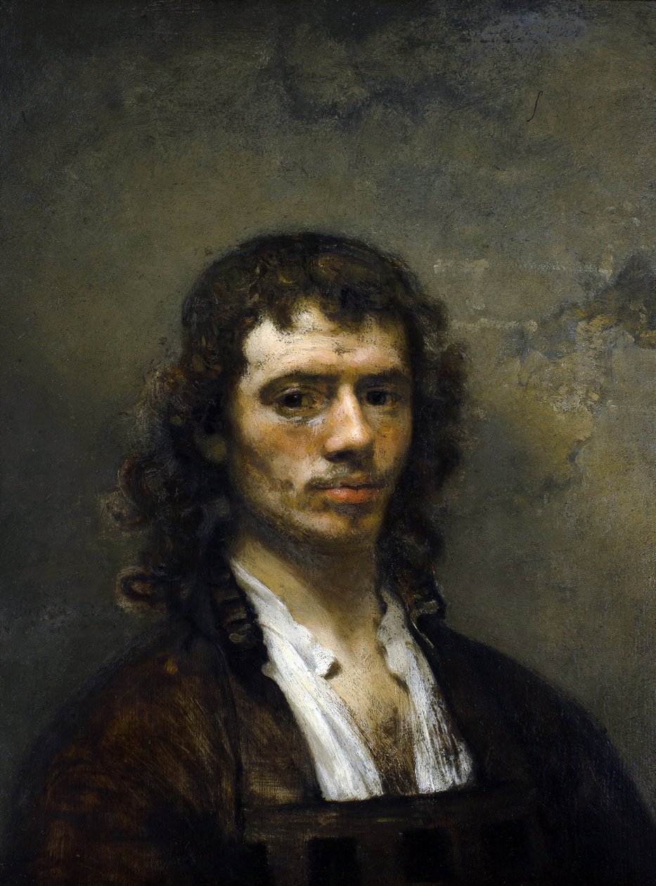 Zelfportret, ca.1645 (olieverf op hout) door Carel Fabritius