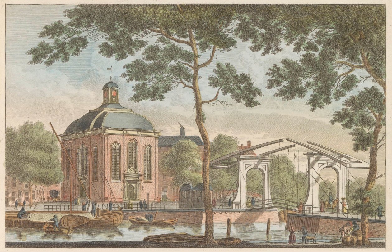 Lutherse kerk te Rotterdam, ca. 1790 door Carel Frederik Bendorp (I)