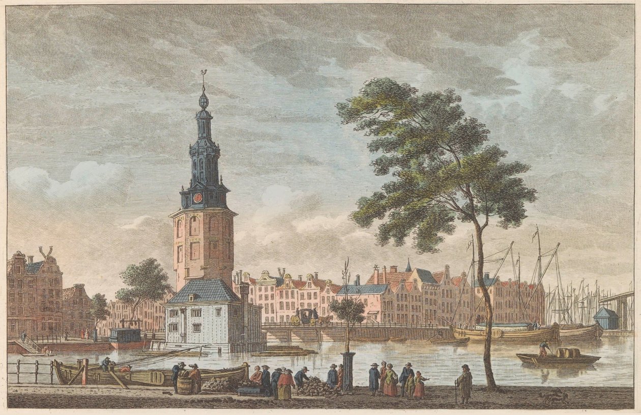 Montelbaanstoren te Amsterdam, ca. 1790 door Carel Frederik Bendorp (I)