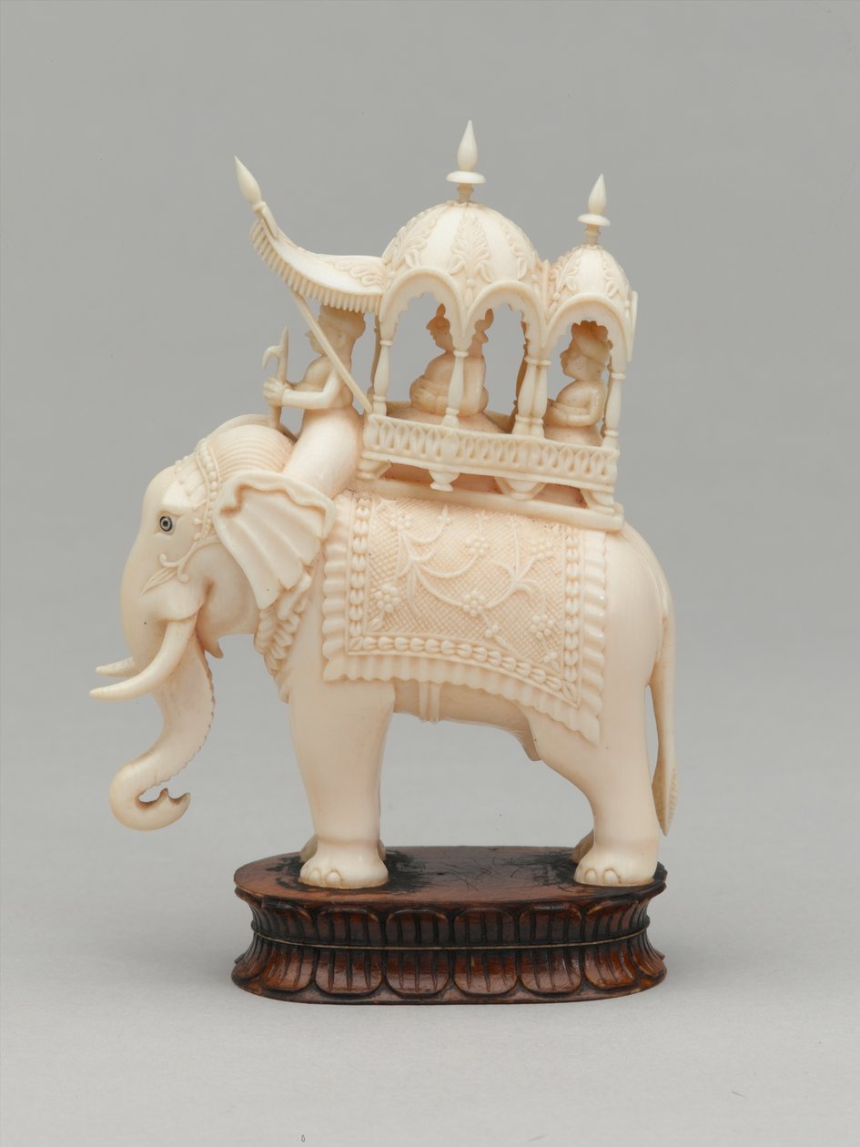 Zwarte koning, schaakstuk, India, circa 1820 door Carel Jacobus Behr