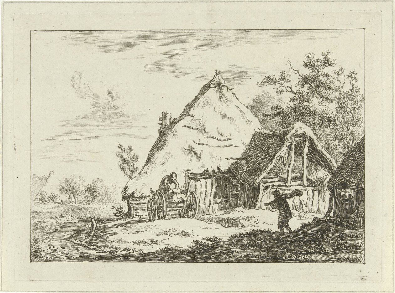 Kar voor een boerderij door Carel Lodewijk Hansen