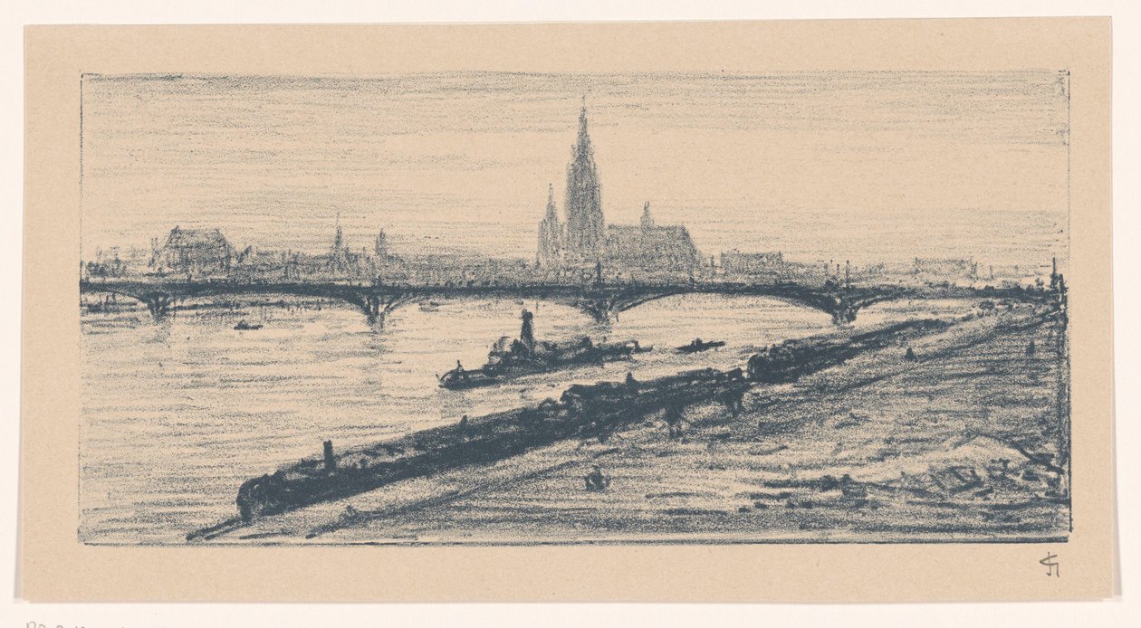 Gezicht op Frankfurt am Main door Carel Nicolaas Storm van 
