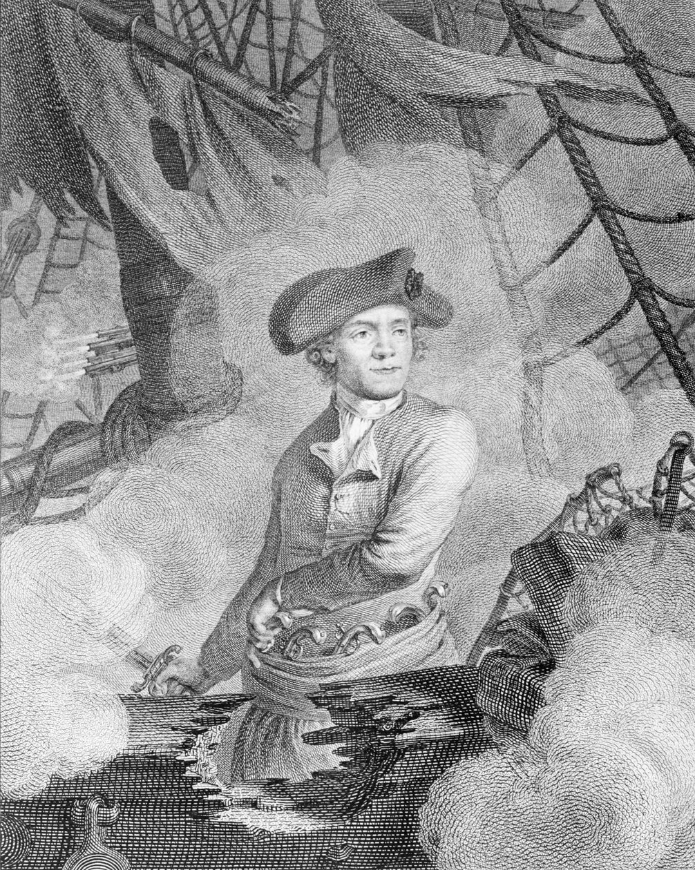 John Paul Jones, commodore in dienst van de Verenigde Staten van Amerika door Carl Guttenberg