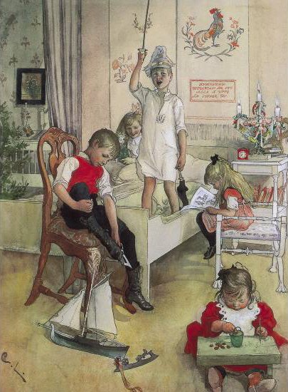 Kerstmorgen door Carl Larsson