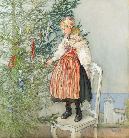 De Boom Versieren door Carl Larsson