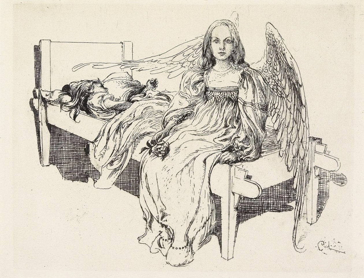 De beschermengel, 1905 door Carl Larsson