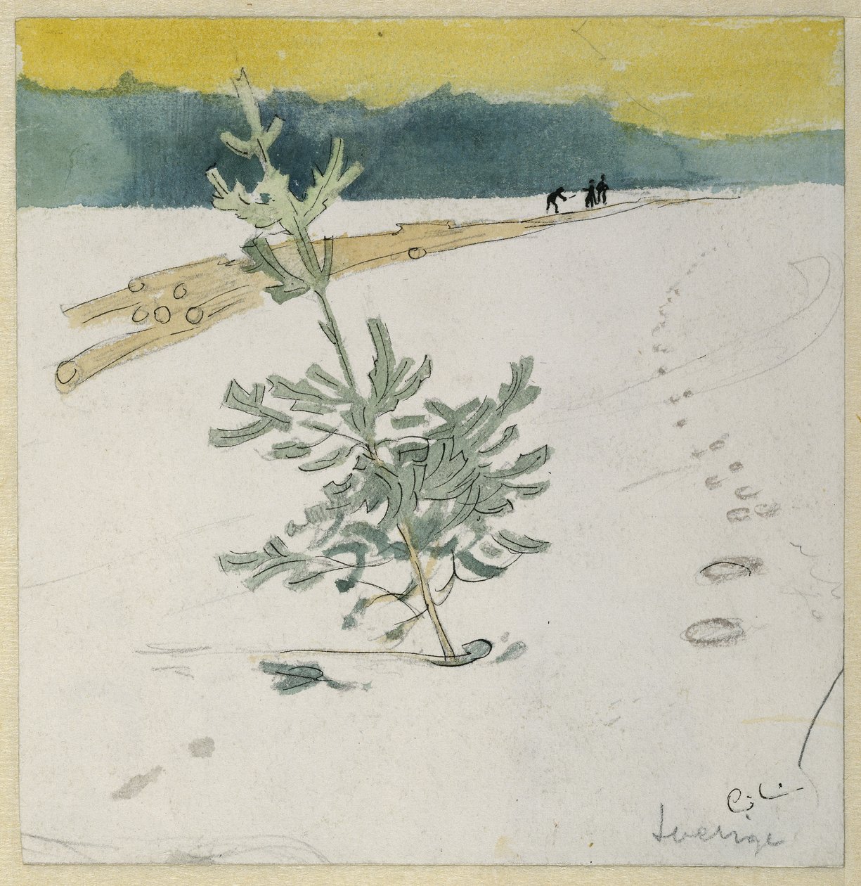 Winterlandschap door Carl Larsson