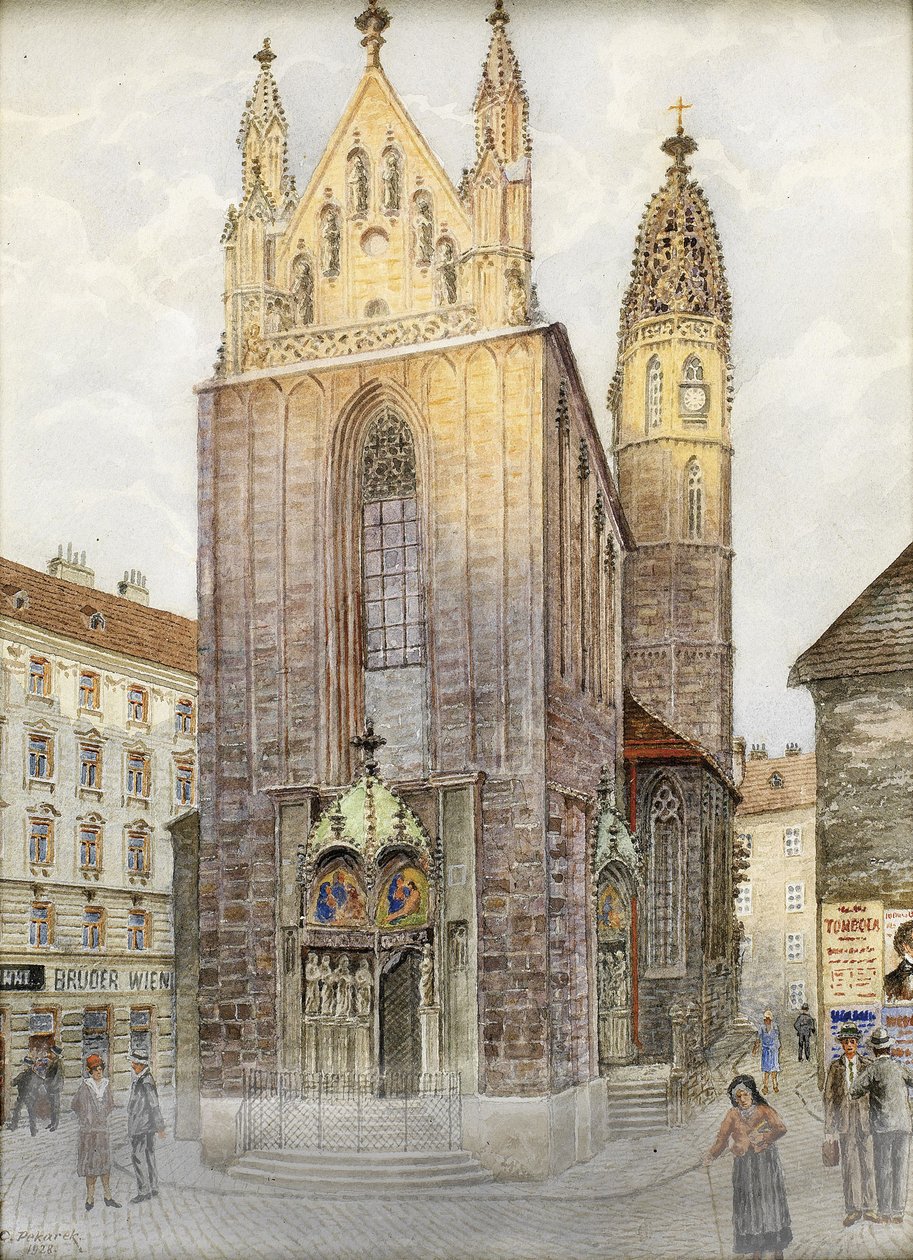 Kerk Maria am Gestade, Wenen door Carl Pekarek