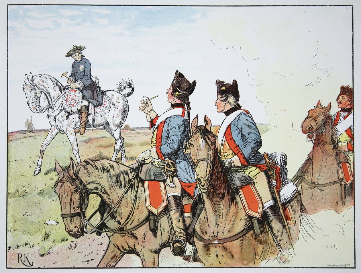 De koning van zijn dragonders door Carl Röchling