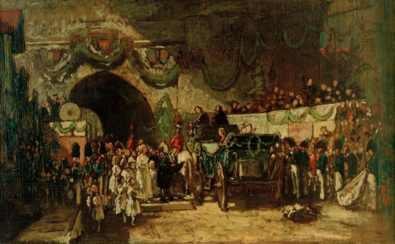 Aankomst van de Serenissimi door Carl Spitzweg