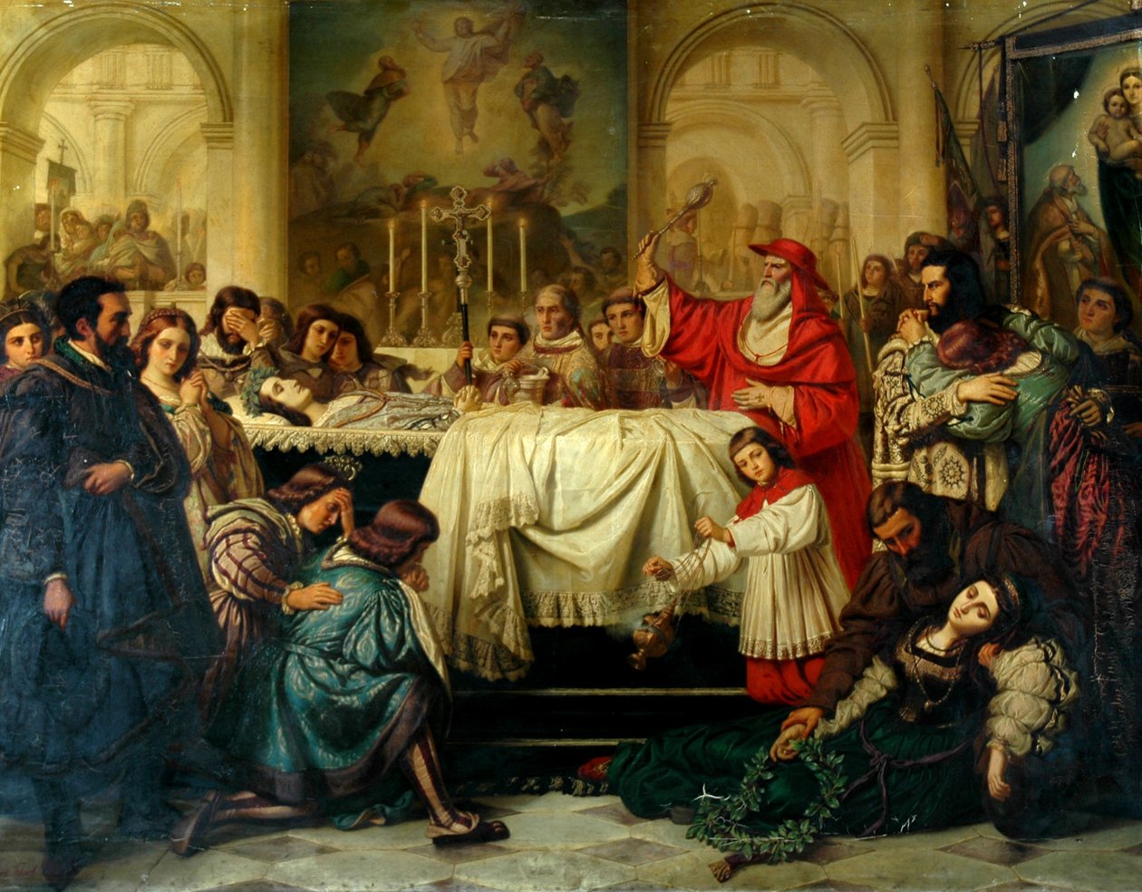 De dood van Raphael door Carl Robert Arthur Thiele
