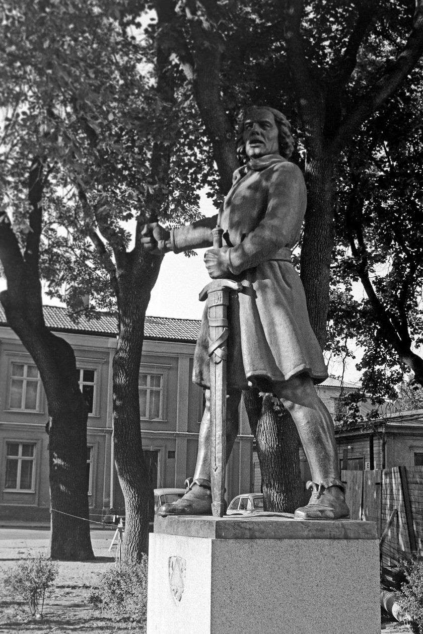 Standbeeld van Engelbrekt Engelbrektsson in Arboga, Zweden 1969 door Carl Johan Eldh