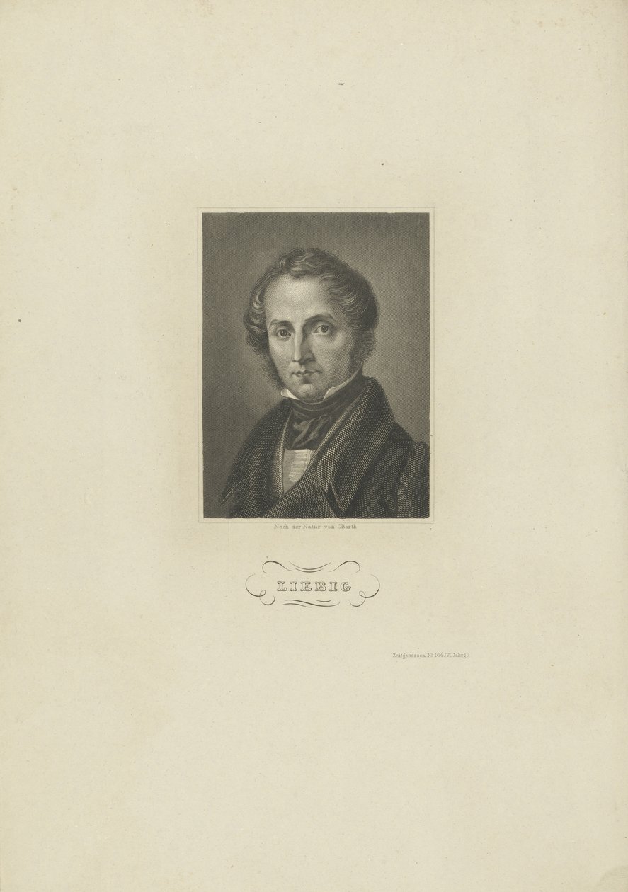 Portret van de chemicus Justus von Liebig, ca. 1840 door Carl Barth