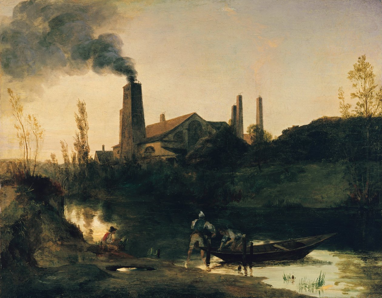 De walserij van Neustadt-Eberswalde door Carl Blechen