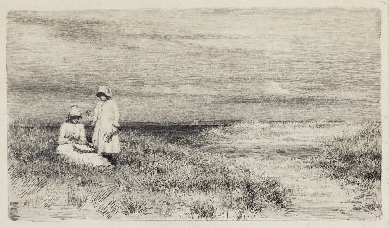 Kinderen aan het strand door Carl Bloch