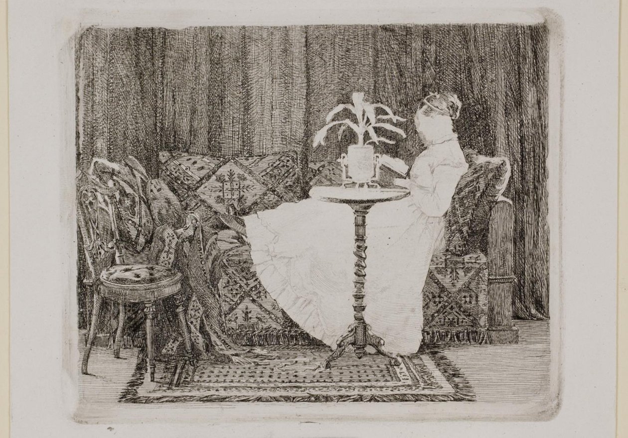 Lezende dame door Carl Bloch