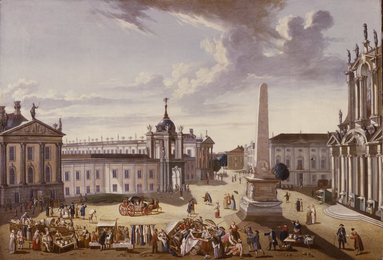 Uitzicht op het Stadhuis, 1772 door Carl Christian Baron